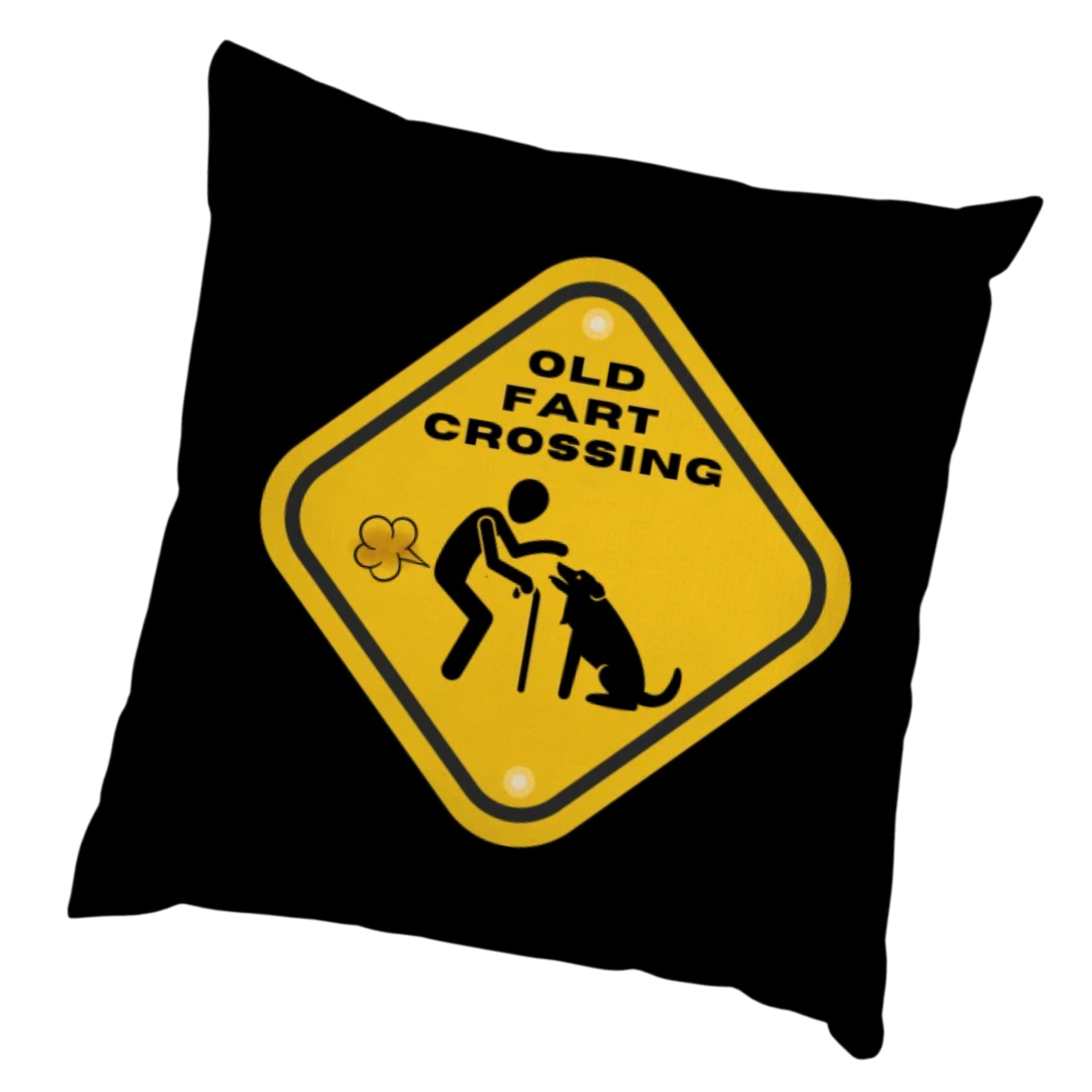 Old FART Crossing Pillow